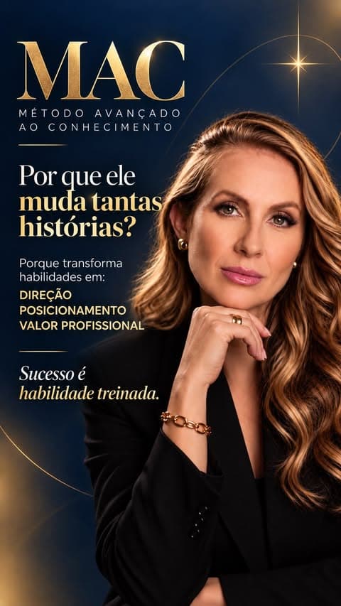 Entenda porque o MAC é tão especial e pode transformar a sua vida também!
O mercado mudou — e apenas conhecimento técnico já não garante crescimento, valorização ou reconhecimento profissional.
As empresas procuram profissionais que saibam comunicar, liderar, resolver problemas, usar a inteligência artificial, trabalhar em equipe e transformar conhecimento em resultado.
Foi por isso que eu criei o MAC — Método Avançado ao Conhecimento.
Um programa de 12 semanas desenvolvido para fortalecer as 10 habilidades mais importantes para o mercado e ajudar você a:
✨ reconhecer o seu verdadeiro potencial;
✨ desenvolver habilidades estratégicas;
✨ posicionar-se profissionalmente;
✨ tomar decisões com mais clareza e segurança;
✨ construir uma carreira mais valorizada e bem remunerada.
Depois de mais de 25 anos formando, liderando e contratando pessoas, eu posso afirmar: não basta ser tecnicamente bom. Você precisa saber mostrar o seu valor.
O objetivo não é trabalhar mais.
É valer mais.
Conheça o MAC e comece a construir o próximo nível da sua carreira. Acesse o link da bio. #carreiraprofissional #habilidadesprofissionais